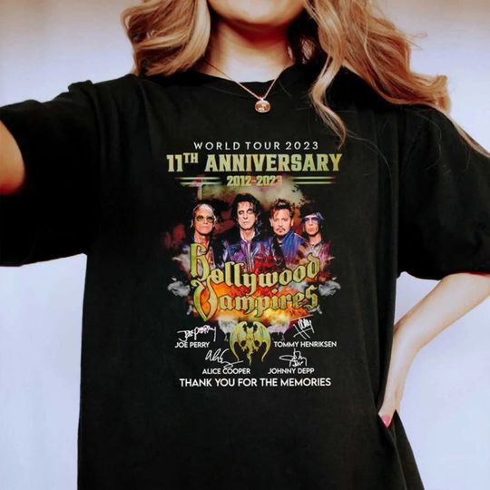 Discover 11th Anniversary 2012 2023 Hollywood Vampires Shirt