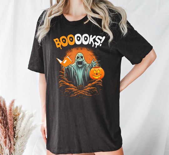 Discover Ghost Book Reading Halloween Shirt