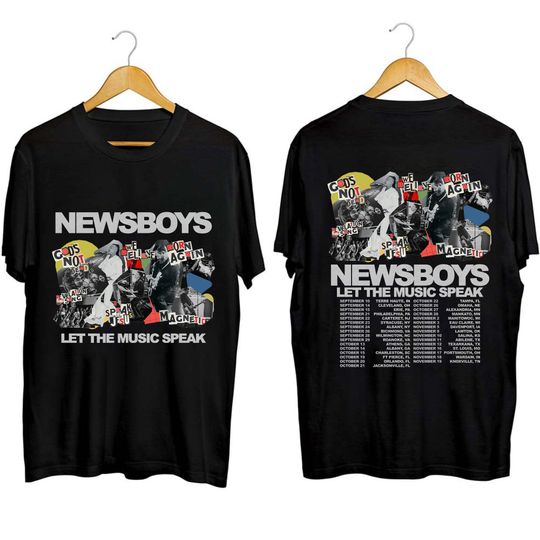 Discover Newsboys 2023 Let The Music Speak Tour Shirt
