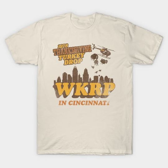 Discover WKRP in Cincinnati 1978 Thanksgiving Turkey Drop - Thanksgiving - T-Shirt