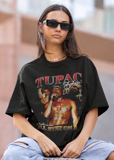 Discover Tupac Shakur Shirt, 2PAC All Eyez On Me Hiphop Rapper T-Shirt