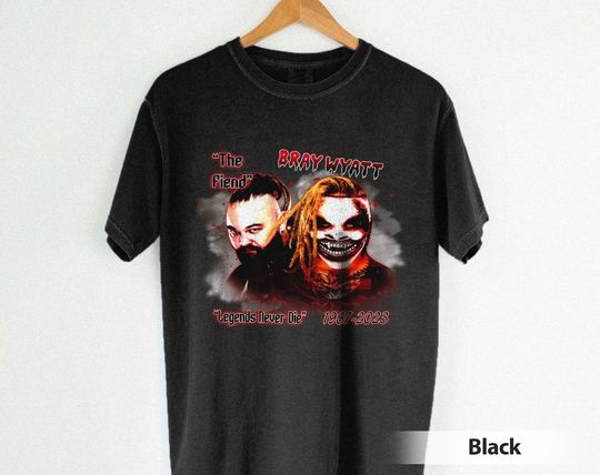 Discover Bray Wyatt Vintage T-Shirt, The Fiend  Shirt, Legends Never Die T-Shirt