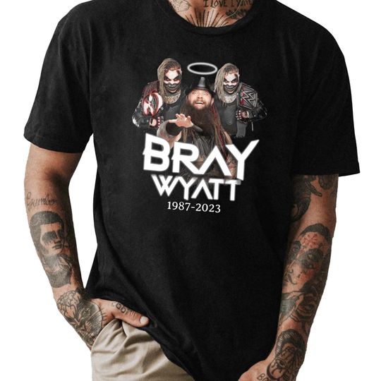 Discover R.I.P Bray Wyatt 1987 2023 shirt, Vintage Bray Wyatt 2023 T-shirt