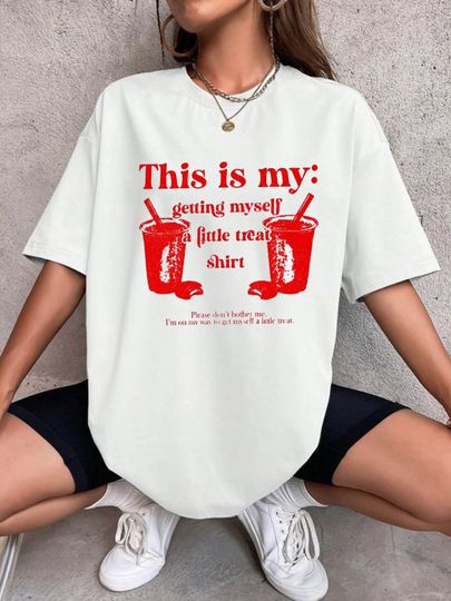 Discover Getting Myself A Little Treat Shirt, Getting Myself T-Shirt, Little Treat Shirt, Weird Wording Shirt