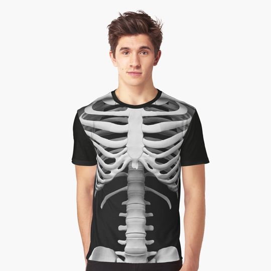 Discover Skeleton 3D T-Shirt, Halloween Cosplay 3D T-Shirt, All Over Print