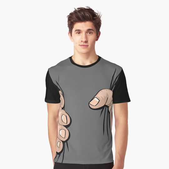 Discover Big Hand Squeezing 3D T-Shirt, Halloween Cosplay 3D T-Shirt, All Over Print