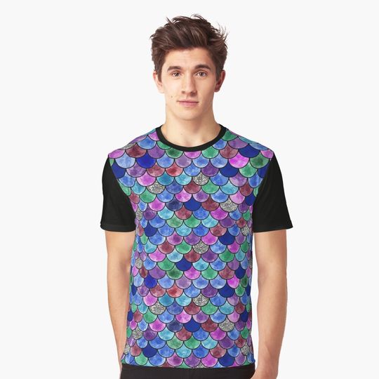 Discover Rainbow Fish Skin 3D T-Shirt, Halloween Cosplay 3D T-Shirt, All Over Print
