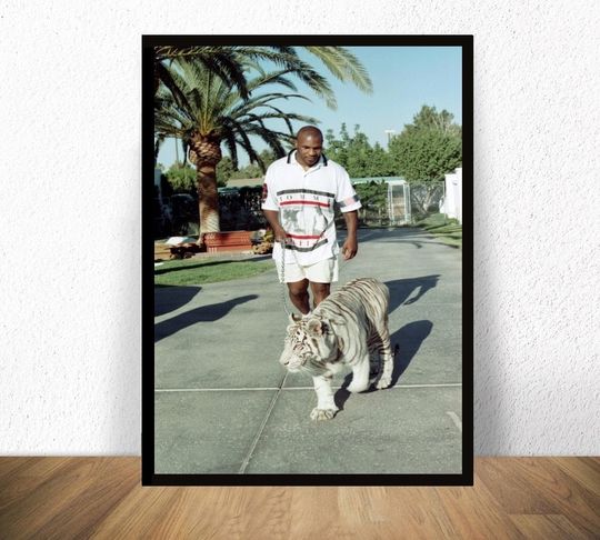 Discover Mike Tyson With Tiger Poster