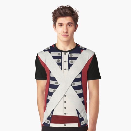 Discover British Redcoat 3D T-Shirt, Halloween Cosplay 3D T-Shirt, All Over Print