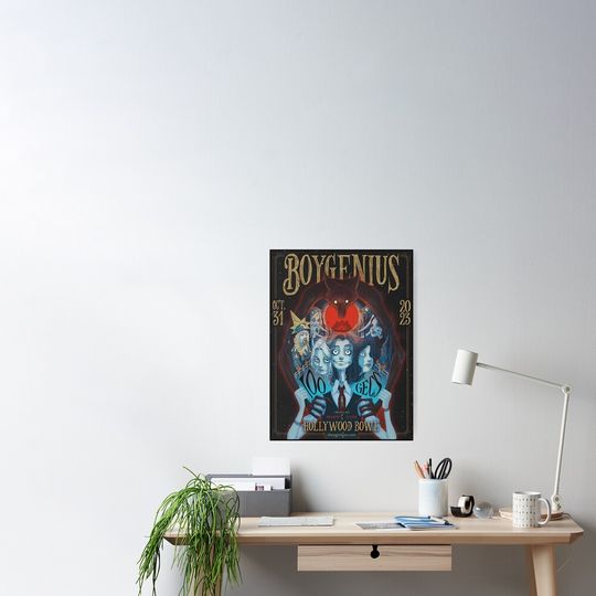 Discover Boygenius live at Hollywood Bowl, Halloween 2023, poster Poster