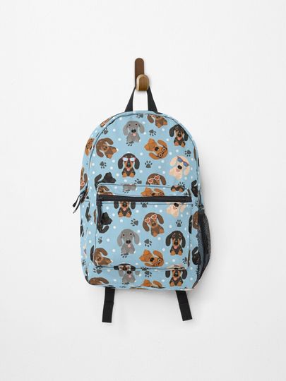 Discover Happy Dachshund Sausage Dogs | Backpack