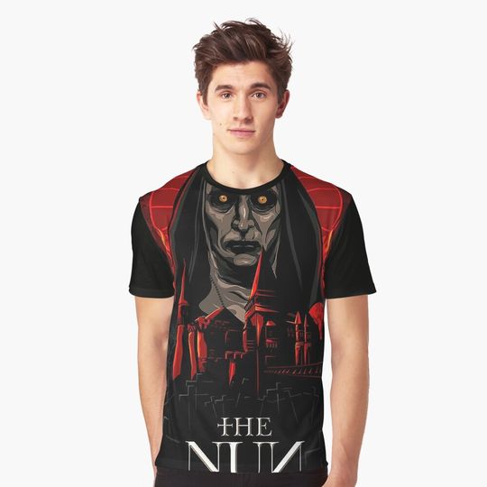 Discover The Nun Valak The Coujuring 3D T-Shirt, Horror Movie 3D T-Shirt, Halloween 3D T-Shirt, All Over Print