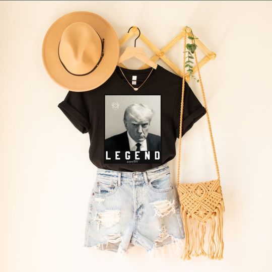 Discover Trump Legend Mugshot t-shirt, Awakened Patriot, Trump's Mugshot Shirt