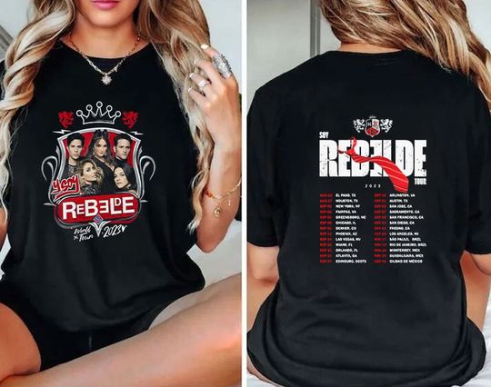 Discover Rebelde Tour 2023 T-Shirt, RBD Touring Shirt, RBD Logo Tee, Rebelde Shirt