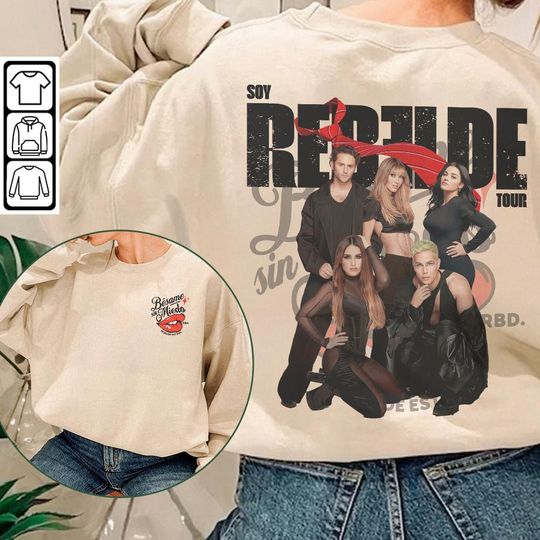 Discover Rebelde Tour Music Shirt, Soy Rebelde World Tour 2023 Merch Sweatshirt