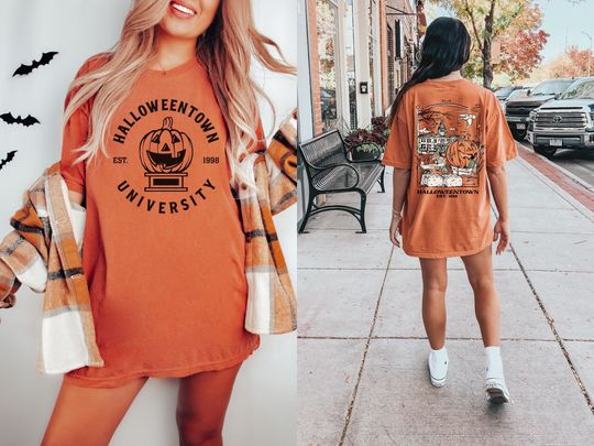 Discover Halloweentown University Est 1998 Double Sided T-Shirt, Halloween Sided T-Shirt
