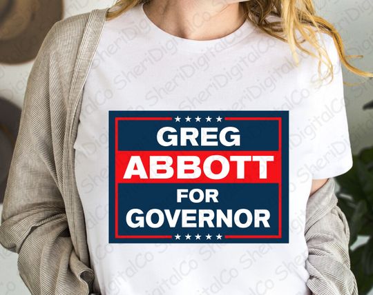 Discover Greg Abbott For Governor T-Shirt, 2024 United States Presidential Election Design