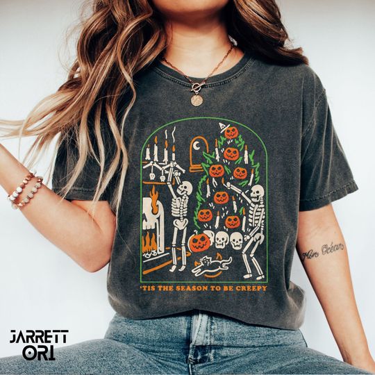 Discover Vintage Halloween Tis The Season To Be Creepy  Shirt