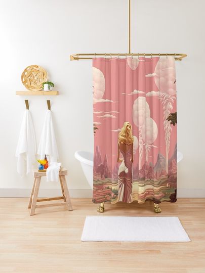 Discover Barbenheimer Lollipop Lagoons | Shower Curtain