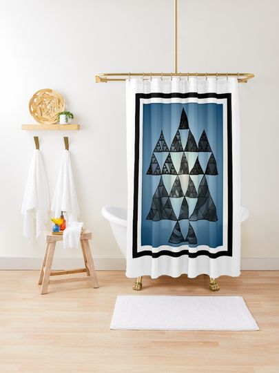 Discover Sierpinski triangles | Shower Curtain