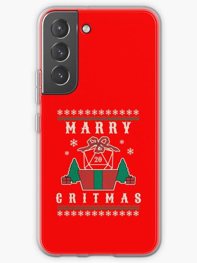 Discover Copy of Merry Critmas: Festive RPG Gaming Christmas Design | Samsung Galaxy Phone Case