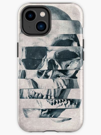 Discover Glitch Skull Mono | iPhone Case