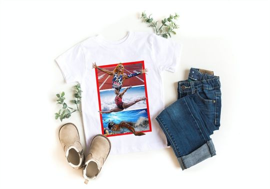 Discover Sha'Carri Richardson Simone Biles Simone Manuel Land Air Sea 90s Style Vintage TShirt