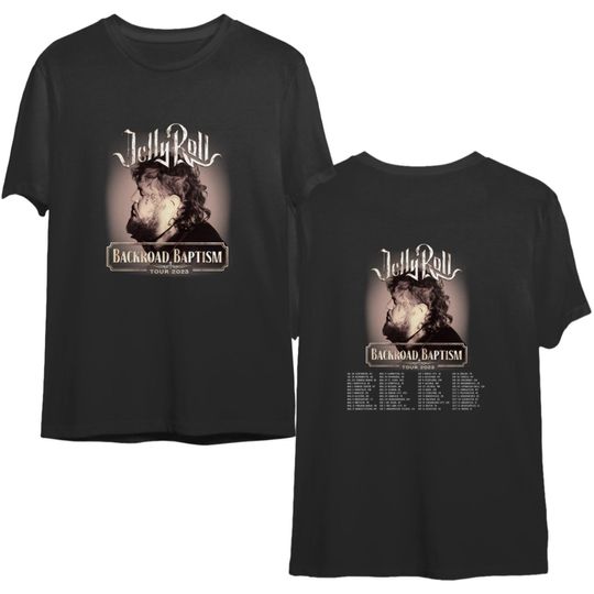 Discover Jelly Roll 2023 Tour, Jelly Roll Backroad Baptism 2023 Tour T Shirt