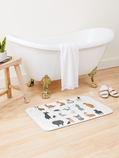 Discover Elegant Animal Icons | Bath Mat