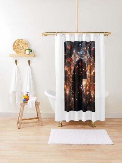 Discover Girl with headphones | Shower Curtain