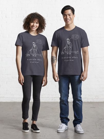 Discover Nietzsche abhors a vacuum - Pale print for dark t-shirts | Essential T-Shirt