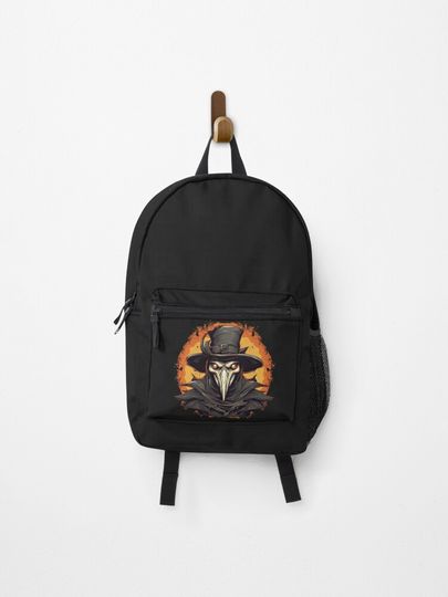 Discover Illustration of Menacing Masked Plague Doctor 04 | Backpack