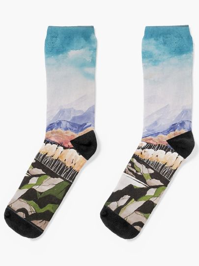Discover abstract landscape | Socks