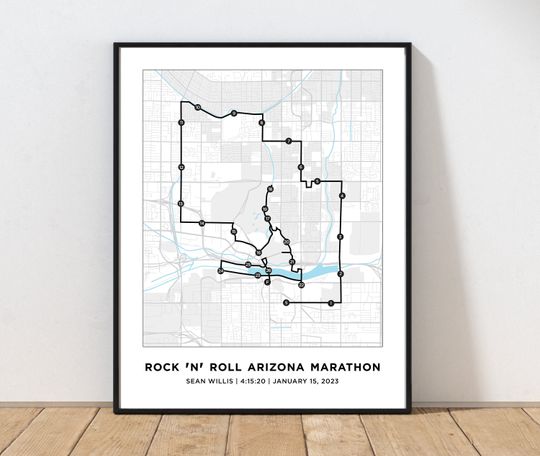 Discover Arizonna Marathon Map Poster