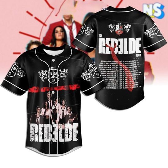 Discover Rebelde Tour 2023 Personalized Baseball Jersey, Soy Rebelde Tour 2023 Jersey