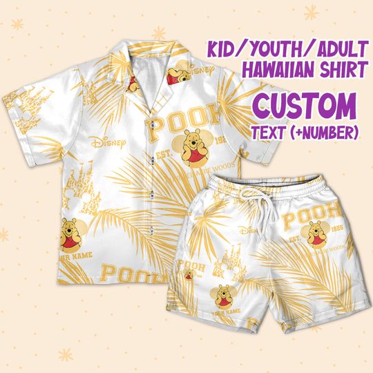Discover Personalized Pooh Yellow Hawaiian