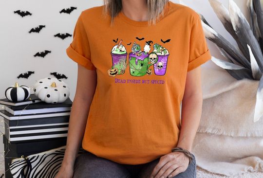 Discover Dead Inside But Spiced Halloween Shirt, Halloween