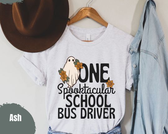 Discover Spooktacular School Busdriver Halloween Shirt, Bus Driver Ghost tshirt