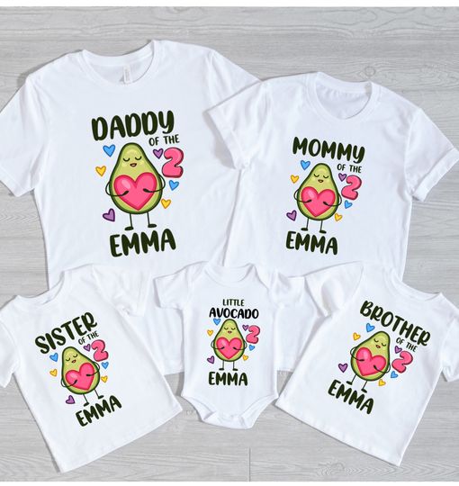 Discover Custom Avocado Birthday Party Shirt, Avocado Shirt ,Avocado Family Tee ,Avocado Matching T-Shirt