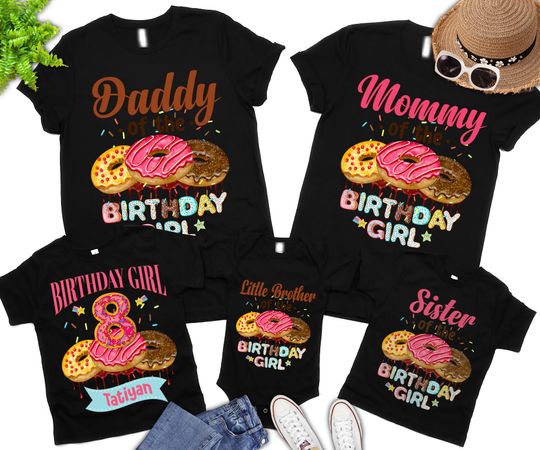 Discover Donut Family Birthday Matching Shirts