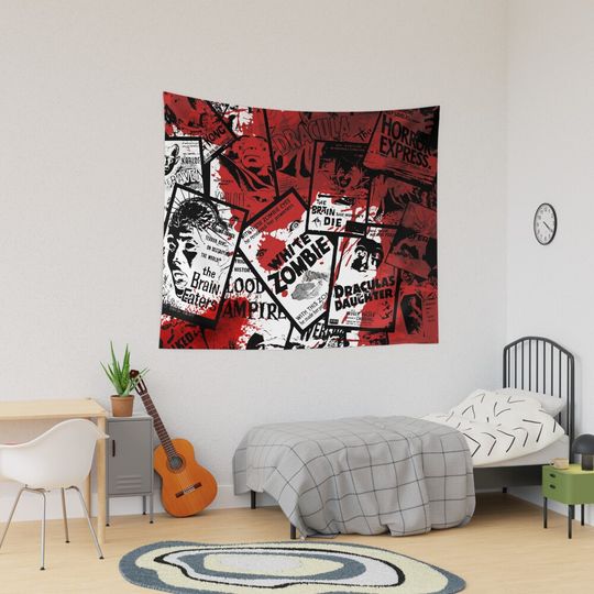 Discover Vintage Horror Movies Tapestry