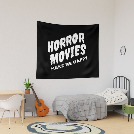 Discover Horror Movies Make Me Happy Tapestry