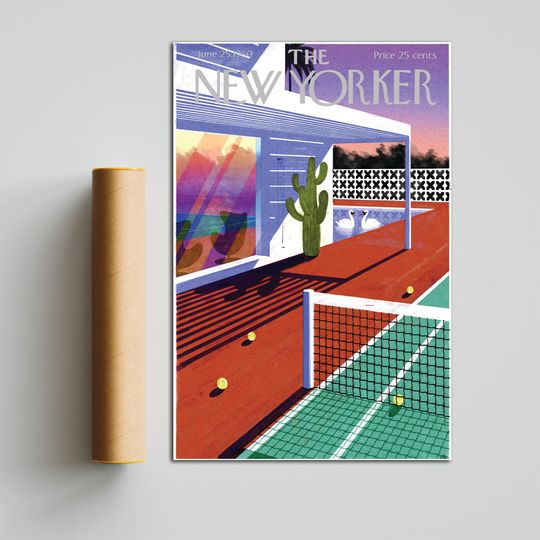 Discover The New Yorker Tennis Poster Premium Matte Vertical Poster