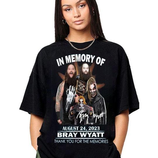 Discover In Memory Of August 24 Shirt, 2023 Bray Wyatt Thank You T-Shirt