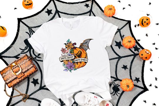 Discover Sorta Sweet Sorta Spooky Shirt, Spooky Shirt, Halloween Pumpkin Shirt