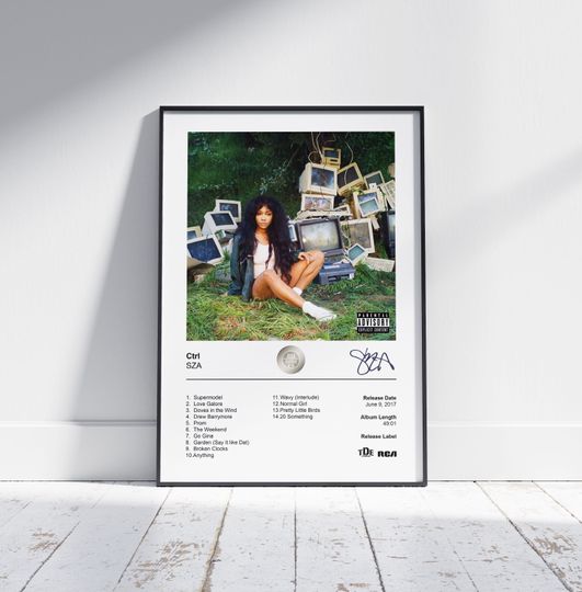 Discover SZA Poster - Ctrl Album Cover Poster