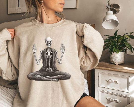 Discover Skeleton Halloween Sweatshirt
