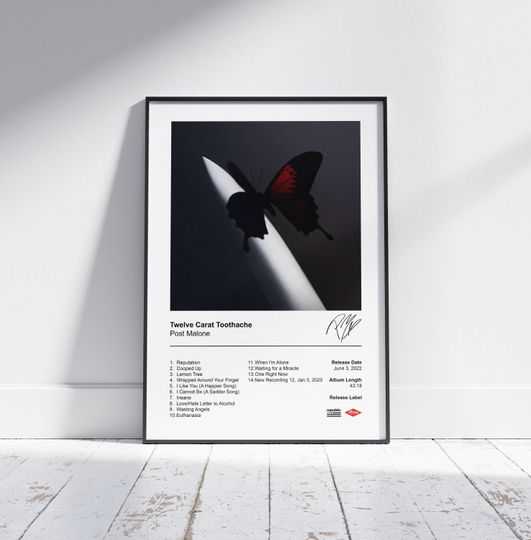 Discover Post Malone Poster - Twelve Carat Toothache Album Cover Poster