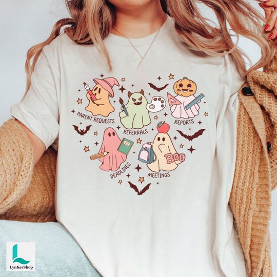 Discover Spooky Halloween Tee for School Teachers and Psychologists