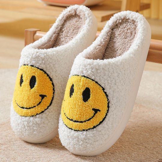 Discover Adorable Smiley Face Slippers to Brighten Your Days, Cozy Cotton Indoor
